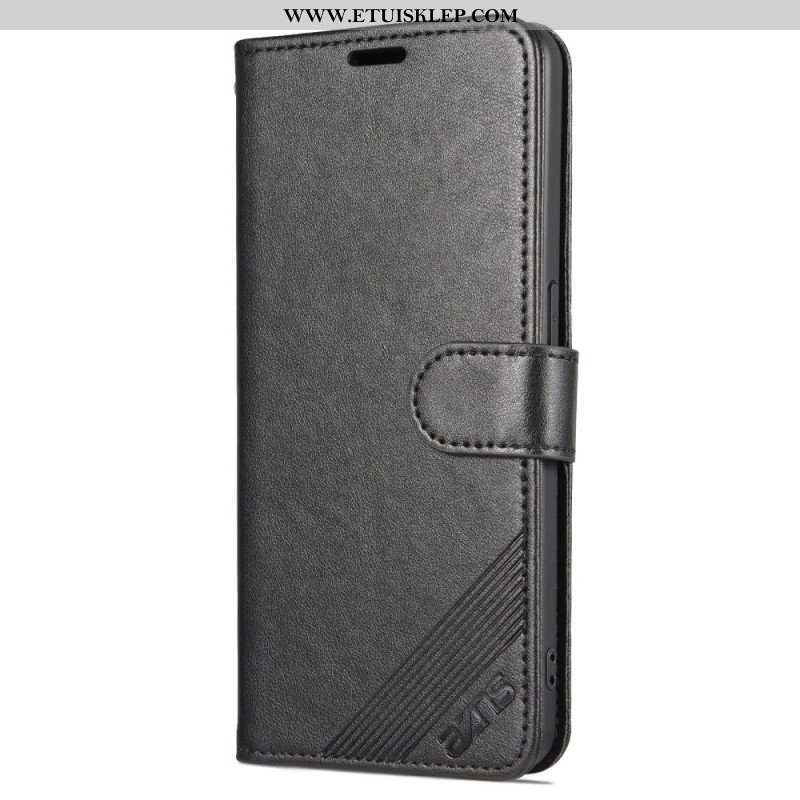 Etui Folio do Oppo Reno 8 Lite Stylizacja Skóry Azns